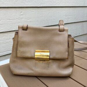 Womens Beige Salvatore Ferragamo Cross-Body Purse